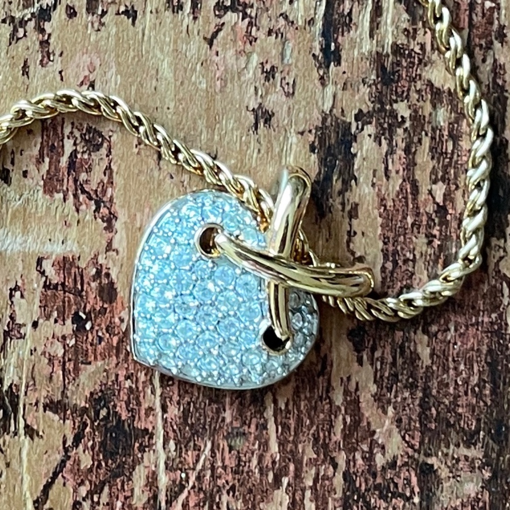 vintage Swarovski heart necklace - Picture 2 of 4